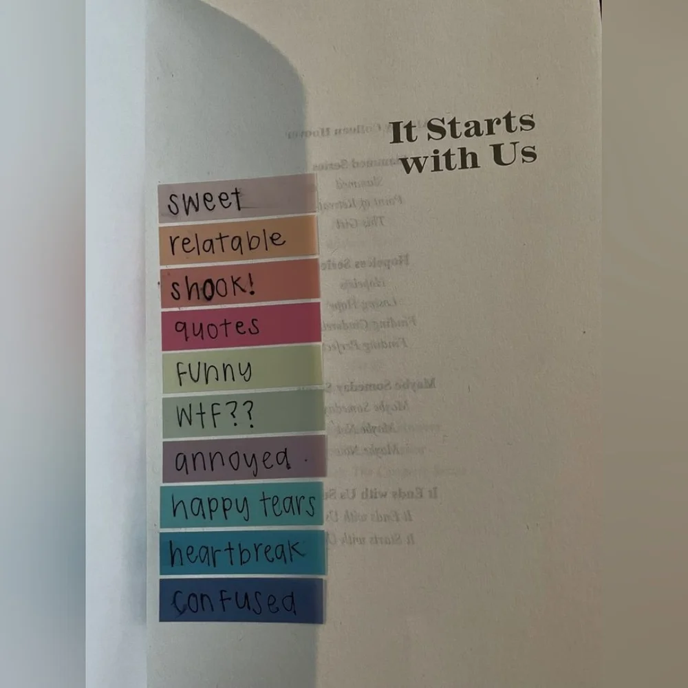 NEW COLORFUL BOOK TABS !
